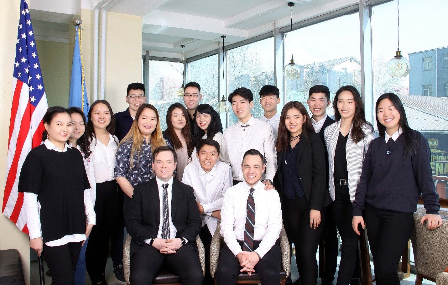 LETU Mongolia students and faculty gathered for a group photograph.